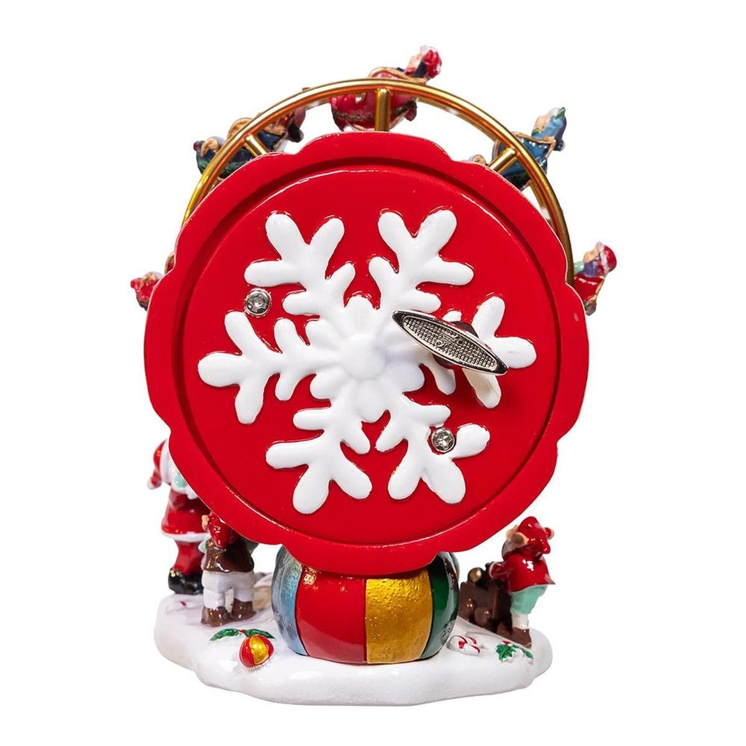 Kurt Adler 5.5-Inch Wind-Up Musical Ferris Wheel Table Piece