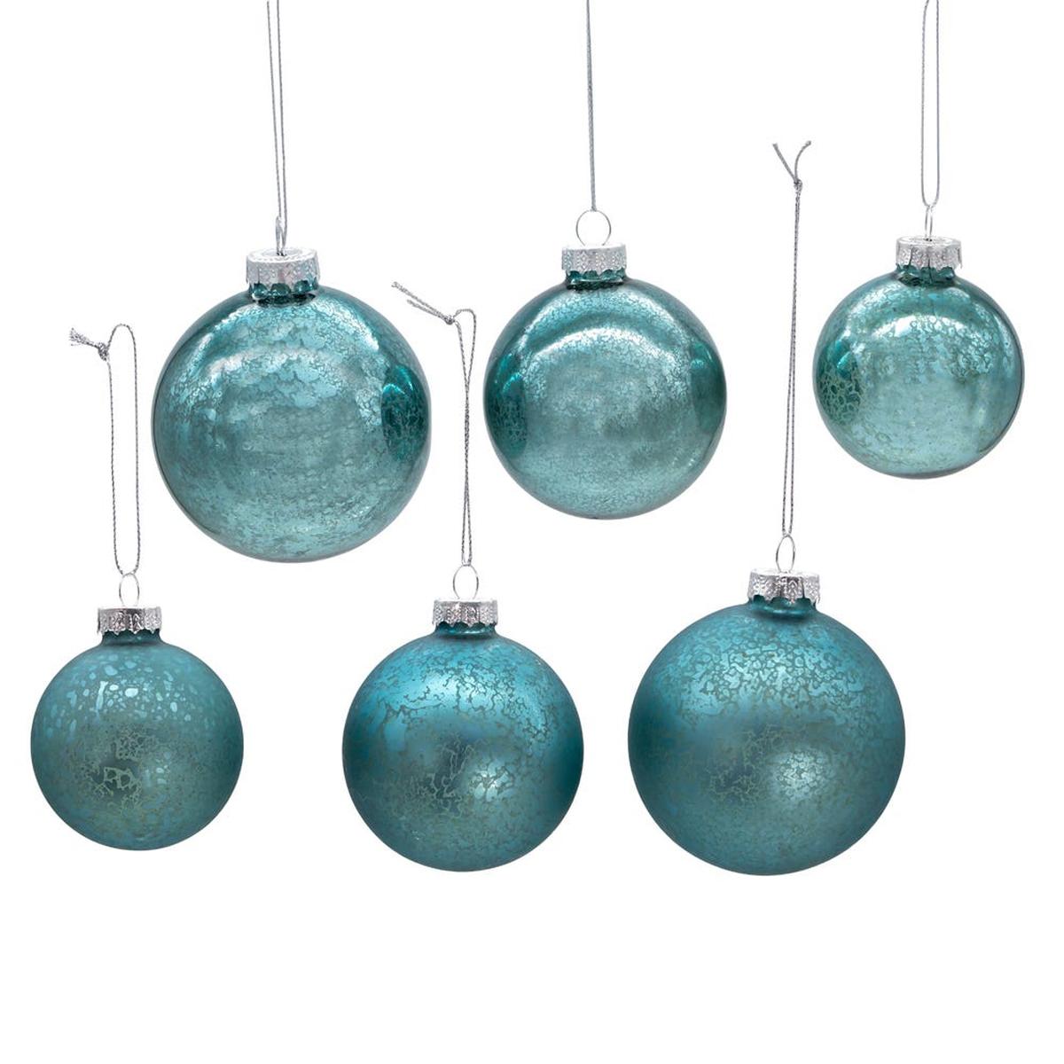 Shop For Kurt Adler 60 - 80MM Glass Shiny & Matte Teal Ball Ornaments, 20 - Piece Set
