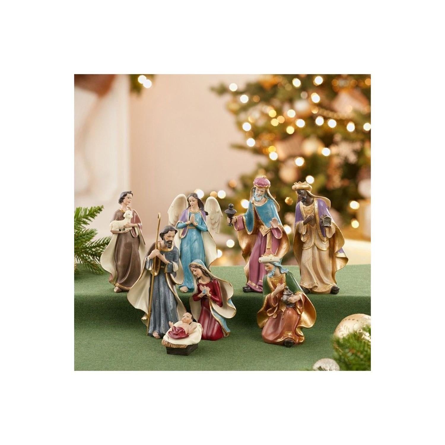 Kurt Adler 6.25-Inch Resin Nativity Set of 8 Pieces