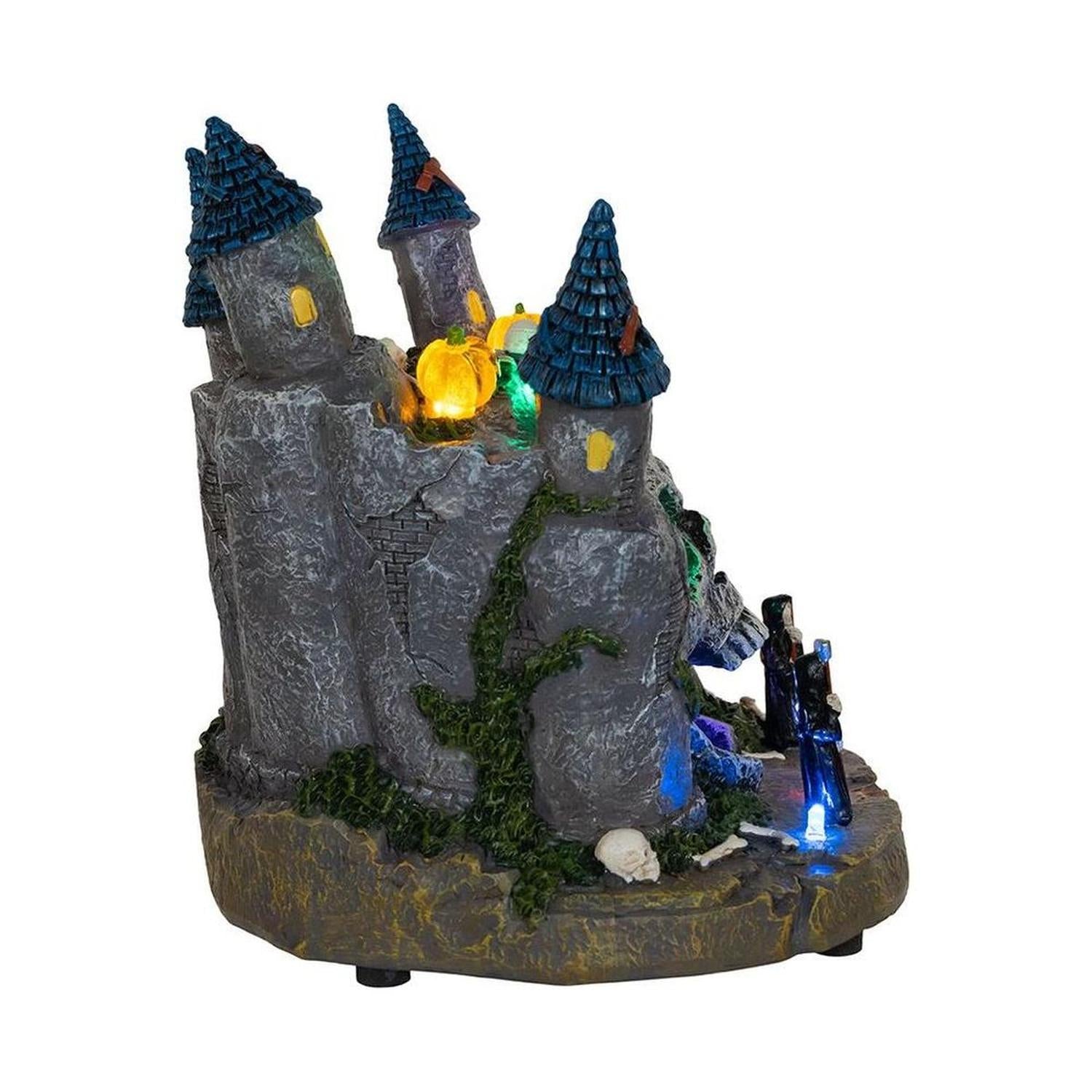 Kurt Adler 6.4" Multicolor LED Lighted Skull Castle
