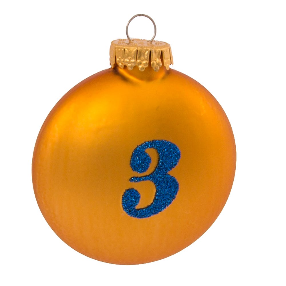 Shop For Kurt Adler 65MM Glass 12 Days Of Christmas Glass Ball Ornaments, Set of 12