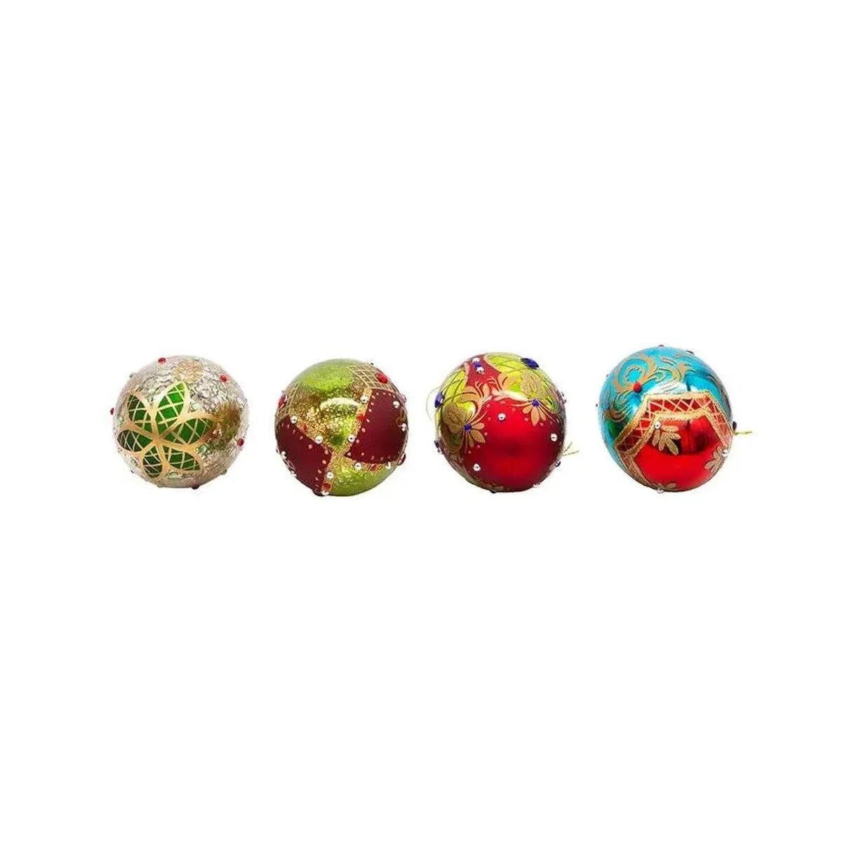 Shop For Kurt Adler 65MM Glass Egg Ornaments (4 - Piece Set)