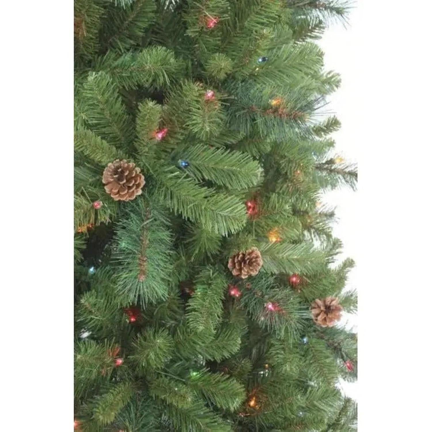 Kurt Adler 7.5-Foot Slim Pre-Lit Multi-Color Burlington Tree