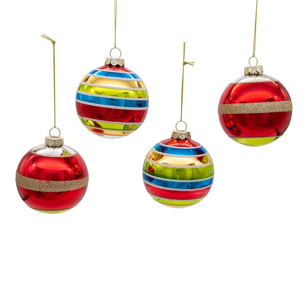 Shop For Kurt Adler 75MM Early Years Glass Ornaments, 4 Piece Set