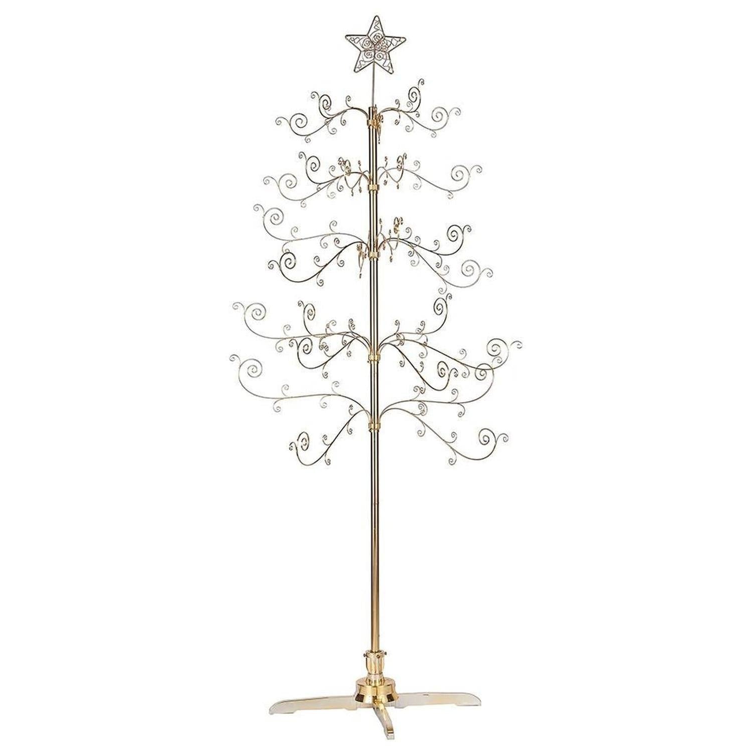 Kurt Adler 76-Inch Revolving Gold Metal Tree