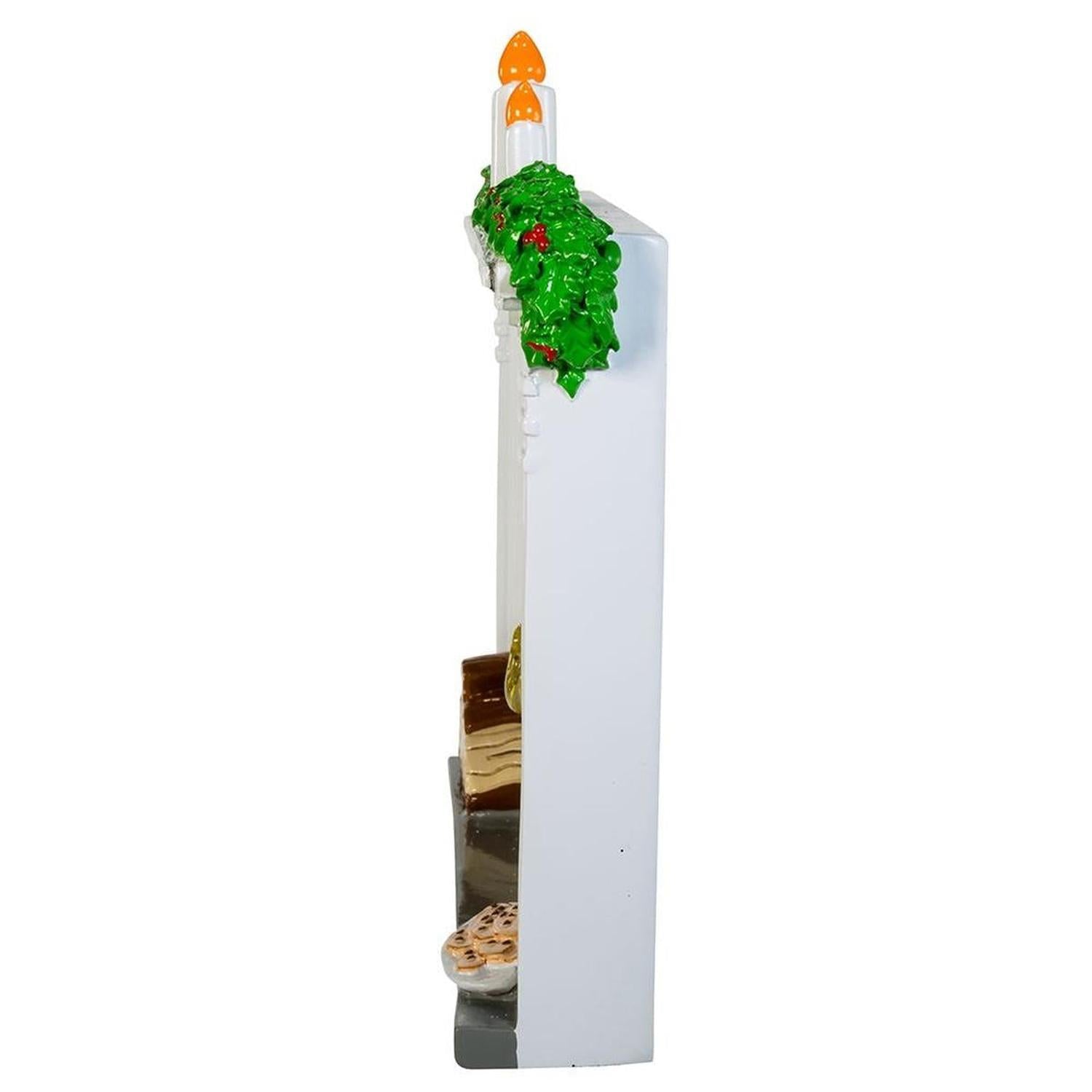 Kurt Adler 7.87-Inch Fireplace Table Piece With Six Stockings
