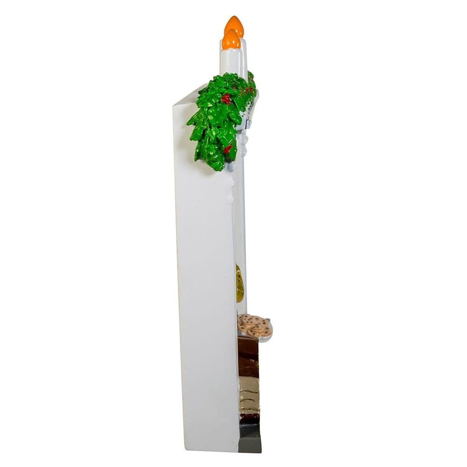 Kurt Adler 7.87-Inch Fireplace Table Piece With Six Stockings