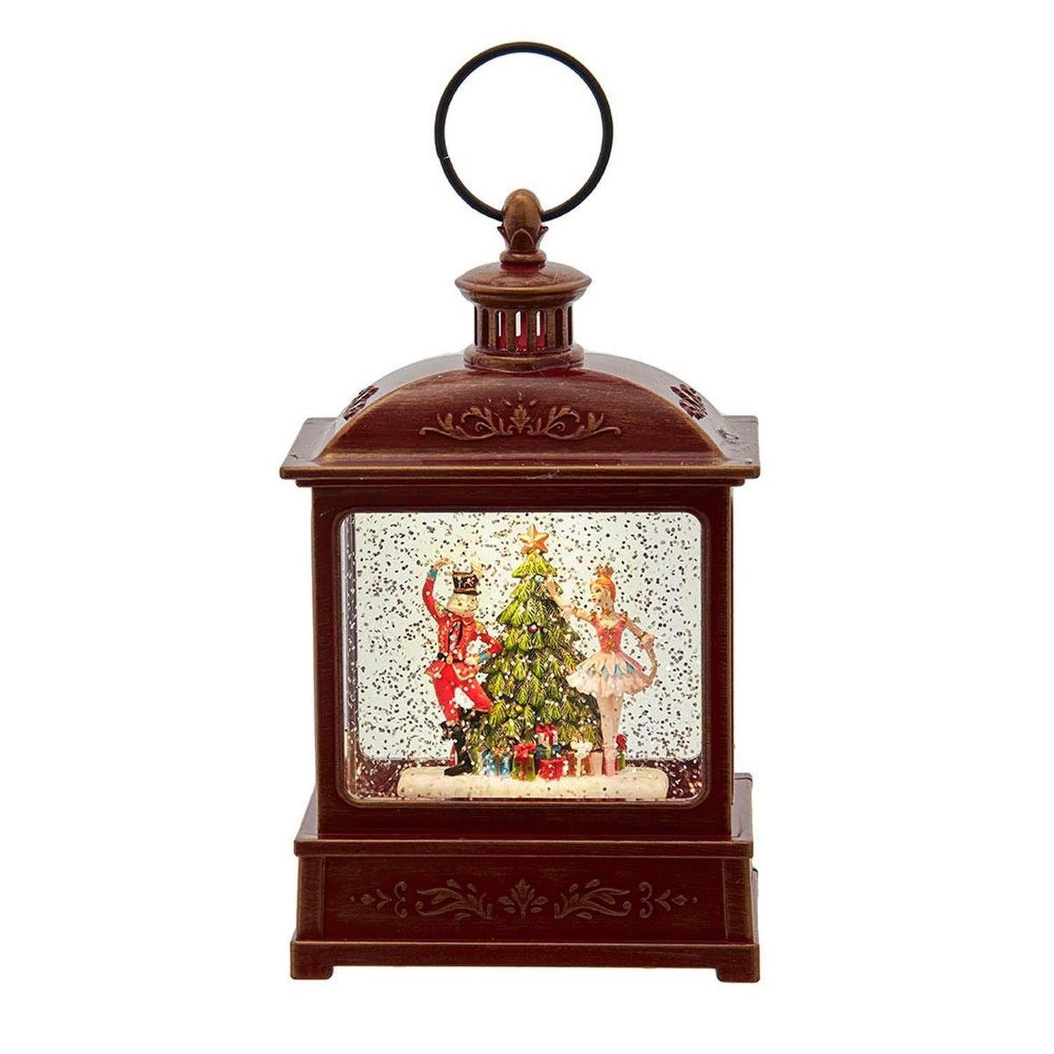 Kurt Adler 8-Inch Nutcracker Swirl Water Lantern
