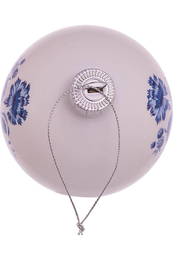 Shop For Kurt Adler 80MM Delft Blue Shiny Glass Ball Ornaments, 6 - Piece Set