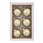 Shop For Kurt Adler 80MM Glass Gold Leaf Ball Ornament, 6 - Piece Box