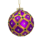Shop For Kurt Adler 80MM Glass Purple Jewel Ornament (6 Piece)