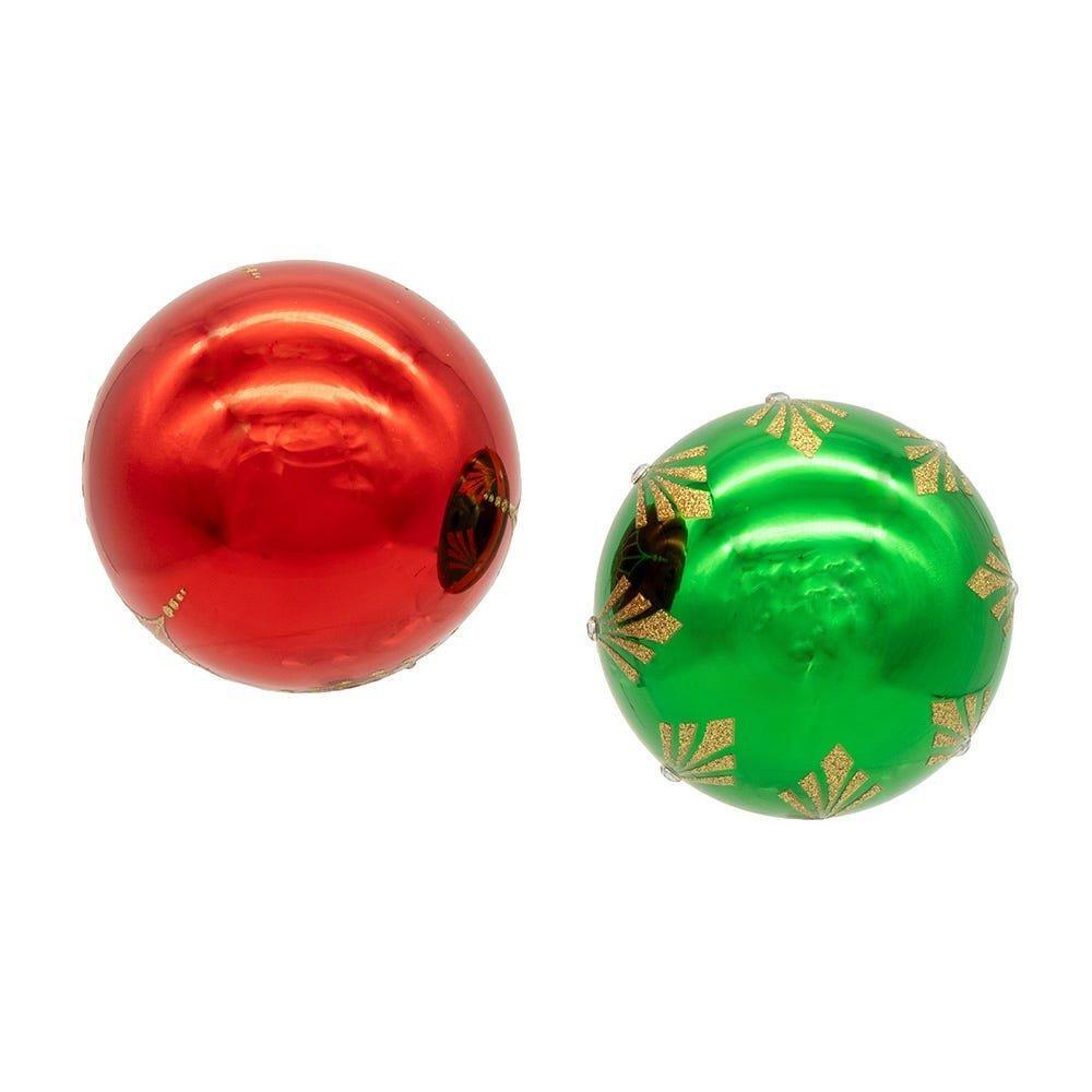 Shop For Kurt Adler 80MM Glass Red and Green Ball Ornaments, 6 - Piece Set