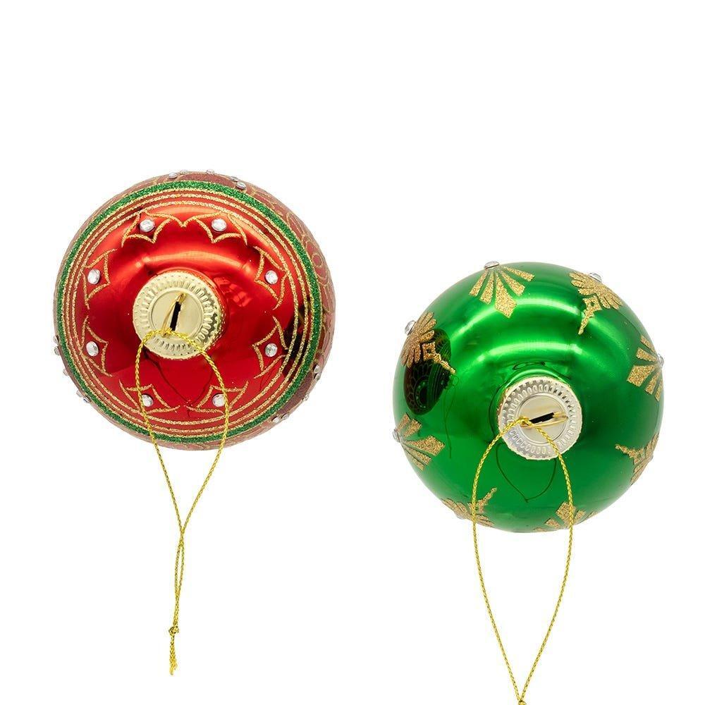 Shop For Kurt Adler 80MM Glass Red and Green Ball Ornaments, 6 - Piece Set