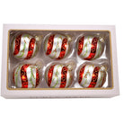 Shop For Kurt Adler 80MM Glass Red and White Holly Ornaments, 6 pieces