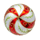 Shop For Kurt Adler 80MM Glass Red and White Holly Ornaments, 6 pieces