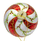 Shop For Kurt Adler 80MM Glass Red and White Holly Ornaments, 6 pieces