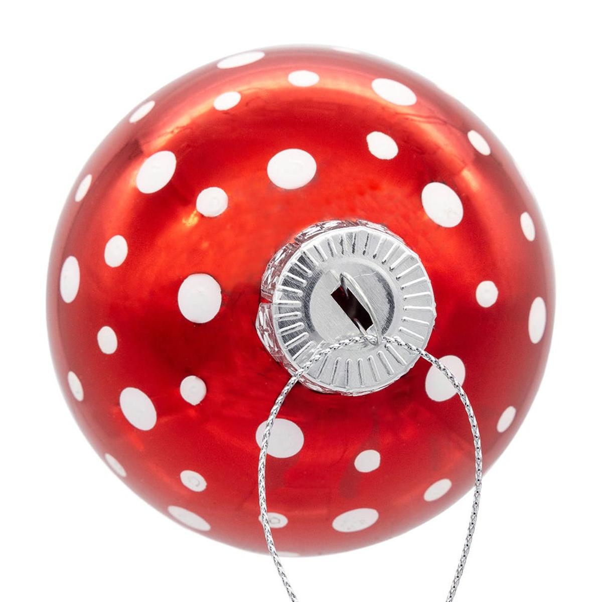 Shop For Kurt Adler 80MM Glass Red Polka Dot Ball Ornament, (Set of 3)
