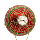 Shop For Kurt Adler 80MM Glass Red With Green and Gold Design Ball Ornament Set of 6