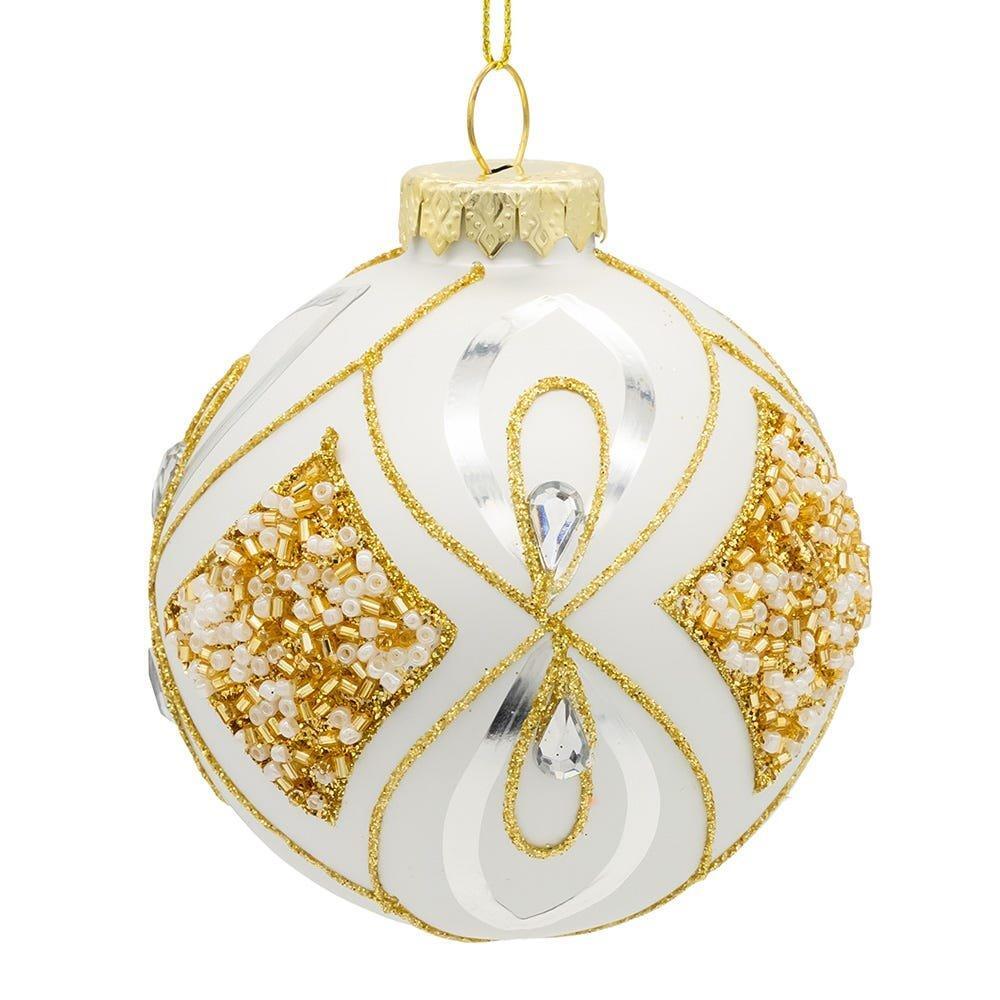 Shop For Kurt Adler 80MM Glass Silver and Gold Ball Ornaments, 6 - Piece Set