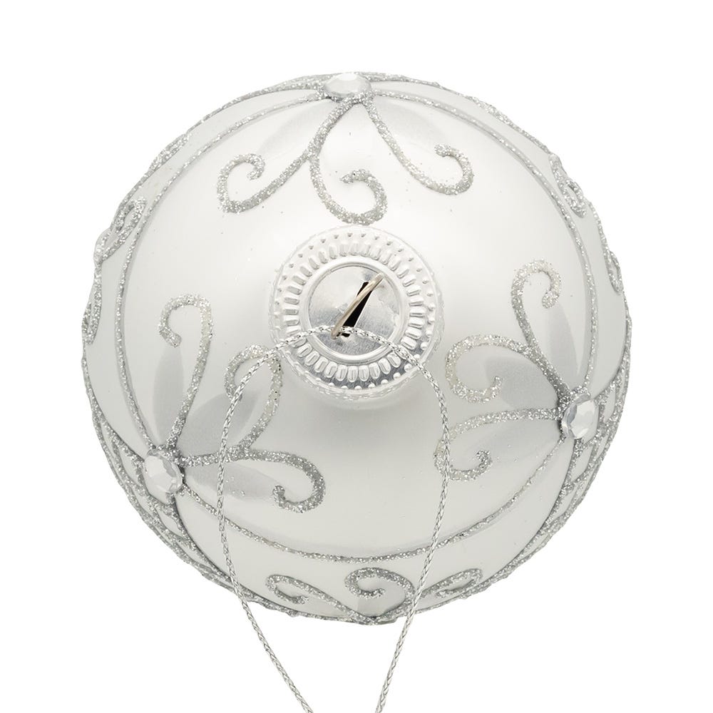 Shop For Kurt Adler 80MM Glass Silver Decorative Ball Ornaments, 6 - Piece Set