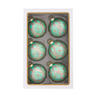 Shop For Kurt Adler 80MM Glass Teal and Blue Glass Ornaments, 6 - Piece Box