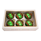 Shop For Kurt Adler 80MM Green Glass Ball Ornament Gold Fleur - De - Lis, Set of 6