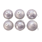 Shop For Kurt Adler 80MM Matte and Shiny Silver with Glitter Glass Ball Ornaments, 6 Piece Box