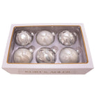 Shop For Kurt Adler 80MM Matte and Shiny Silver with Glitter Glass Ball Ornaments, 6 Piece Box