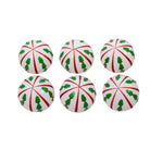 Shop For Kurt Adler 80MM Red and White Holly Leaf Glass Ball Ornaments, 6 - Piece Set