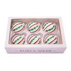 Shop For Kurt Adler 80MM Red and White Holly Leaf Glass Ball Ornaments, 6 - Piece Set