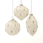 Shop For Kurt Adler 80MM White Glass Ball Finial and Onion, 3 - Piece Set