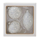 Shop For Kurt Adler 80MM White Glass Ball Finial and Onion, 3 - Piece Set