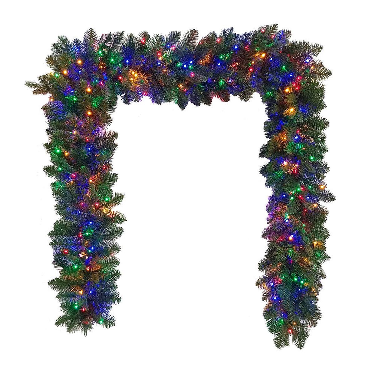 Shop For Kurt Adler 9 - Foot Pre - lit Multicolored LED Noble Fir Garland