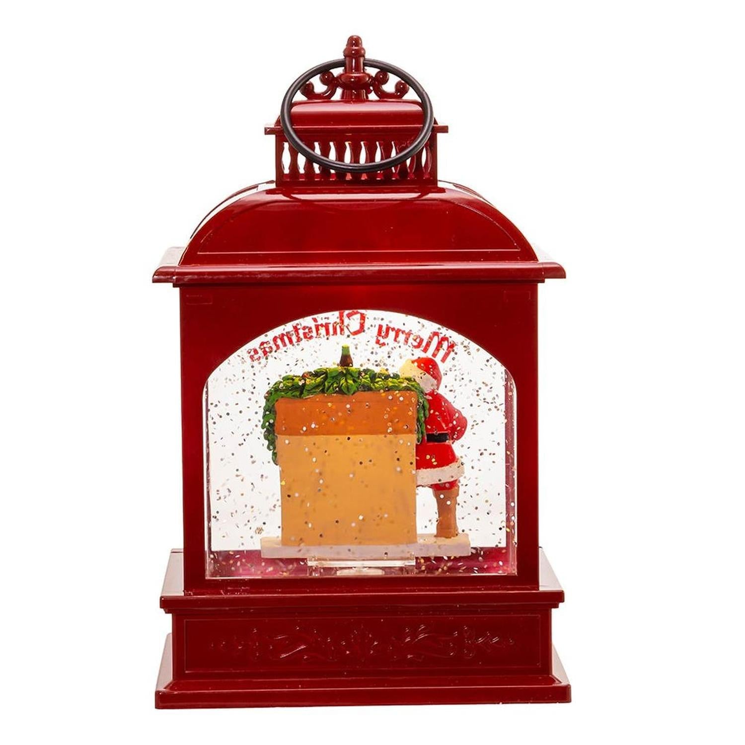 Kurt Adler 9-Inch Battery-Operated LED Coke Santa Lantern