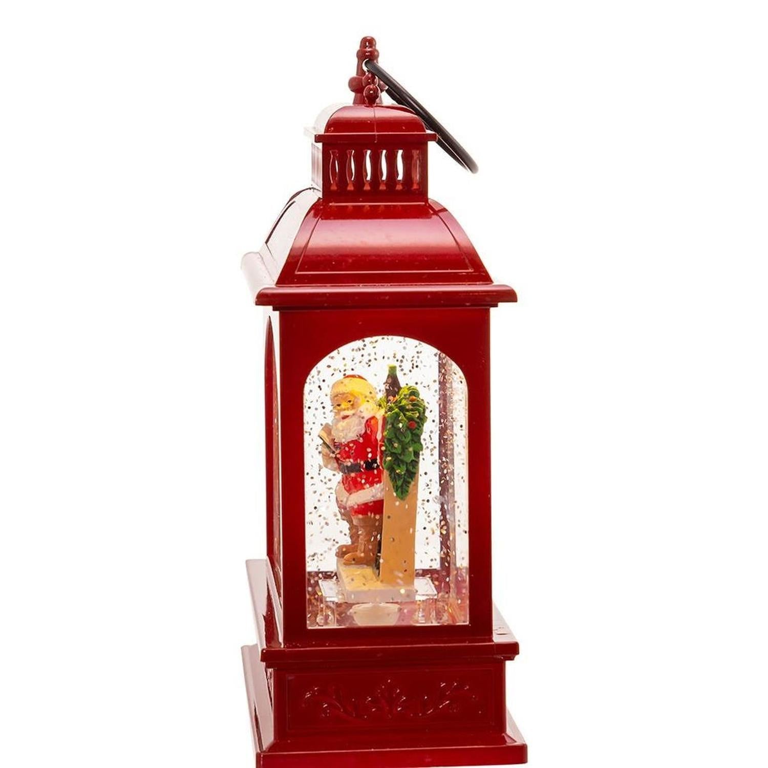 Kurt Adler 9-Inch Battery-Operated LED Coke Santa Lantern
