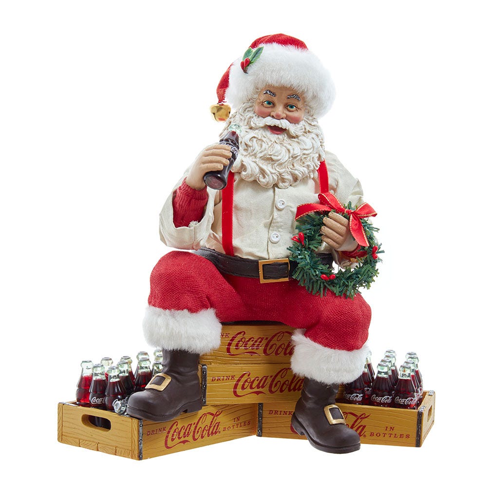 Shop For Kurt Adler 9 - Inch Coca - Cola Santa Sitting on Crates