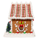 Shop For Kurt Adler 9 Inch Gingerbread House With Santa and Ribbon Candy Roof