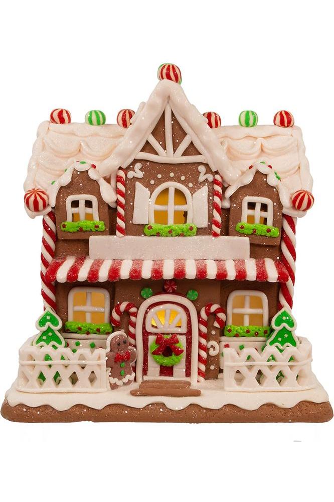 Shop For Kurt Adler 9" Light Up Two Floor Gingerbread House