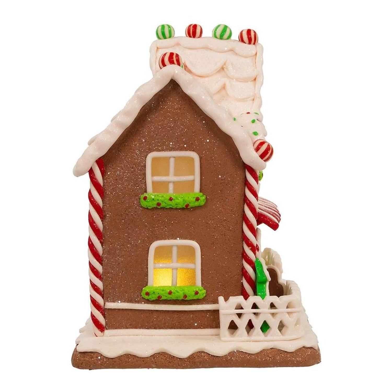 Kurt Adler 9" Light Up Two Floor Gingerbread House