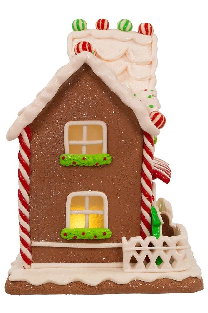 Shop For Kurt Adler 9" Light Up Two Floor Gingerbread House