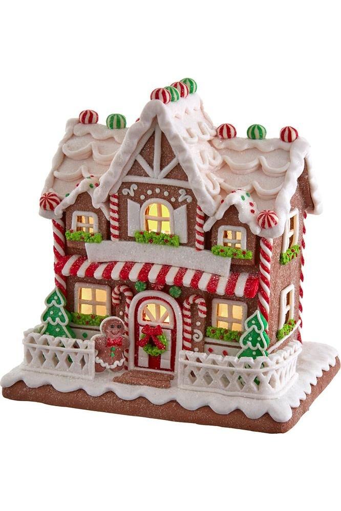 Shop For Kurt Adler 9" Light Up Two Floor Gingerbread House