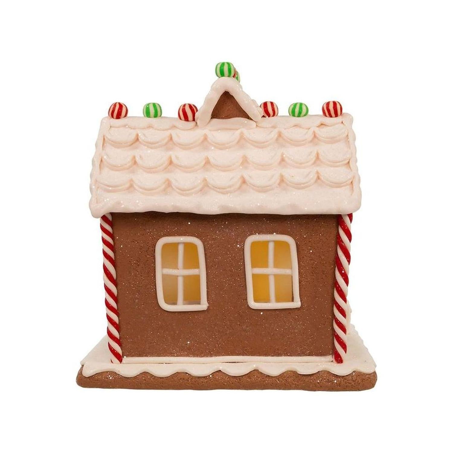 Shop For Kurt Adler 9" Light Up Two Floor Gingerbread House
