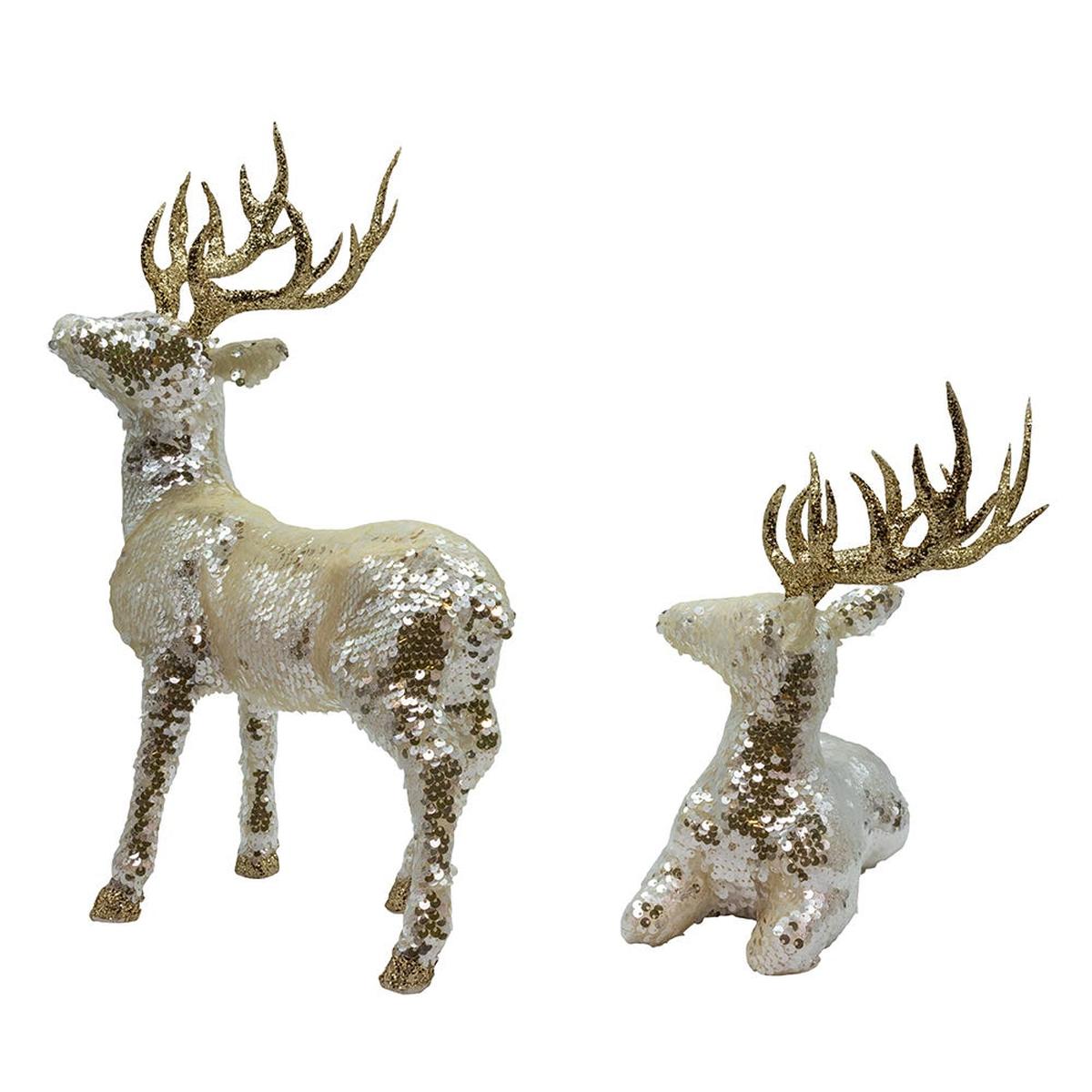 Shop For Kurt Adler Gold Standing and Lying Deer Table Pieces