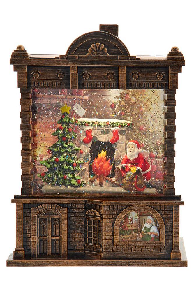 Shop For Kurt Adler Lighted Santa Fireplace Water Lantern