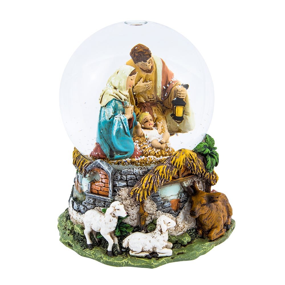 Shop For Kurt Adler Musical Holy Family Snow Globe