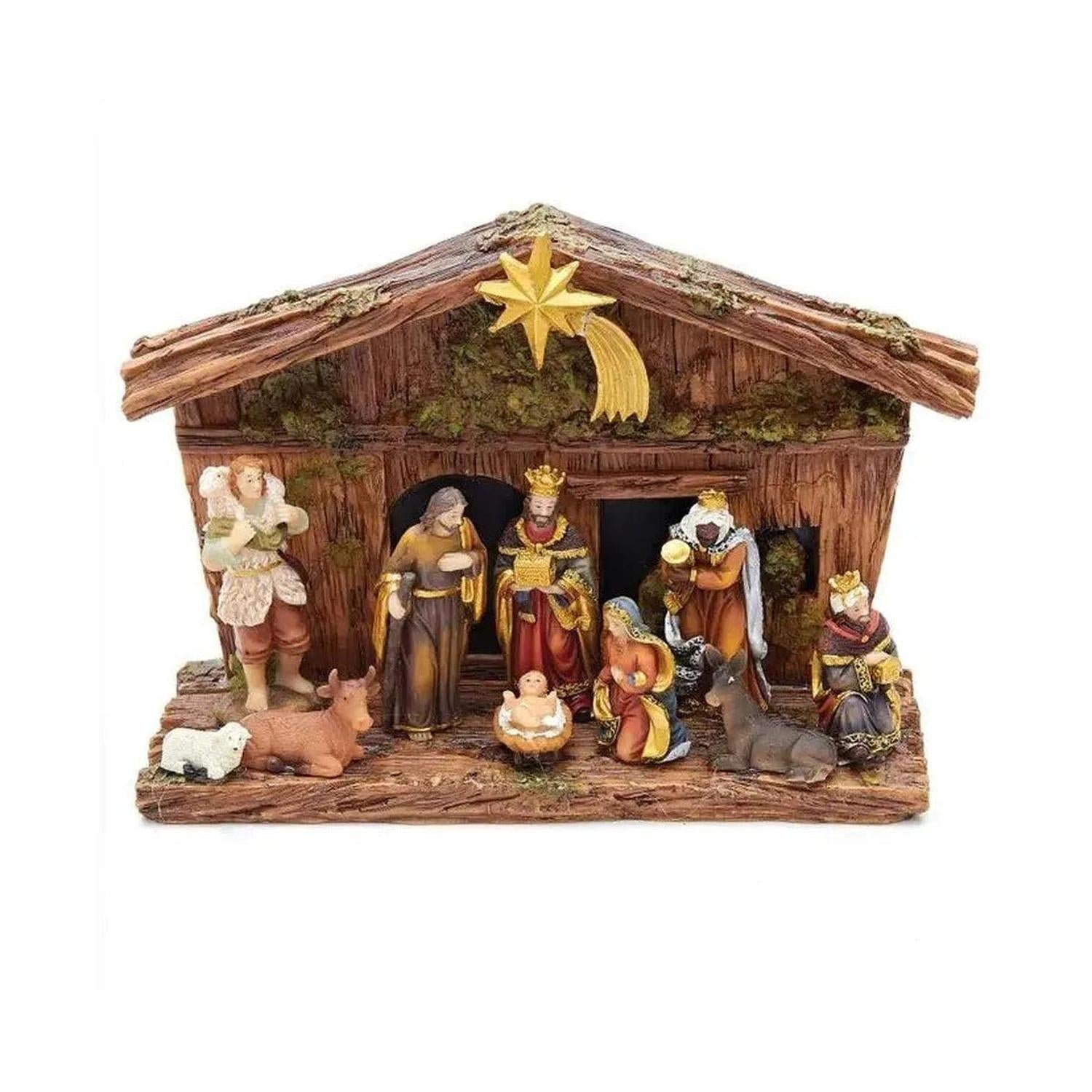 Kurt Adler Nativity Set With 10 Figures and Stable