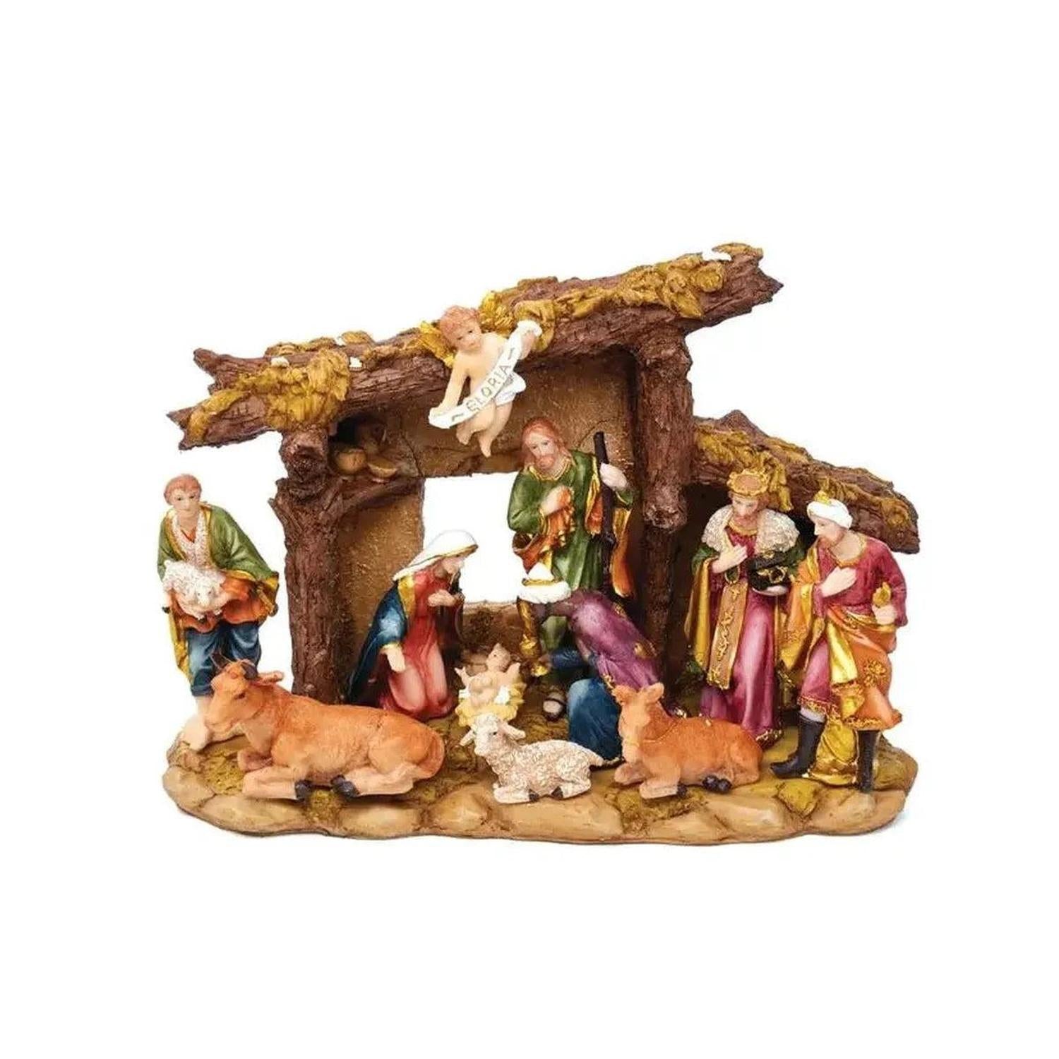 Kurt Adler Nativity Set With 11 Figures and Stable