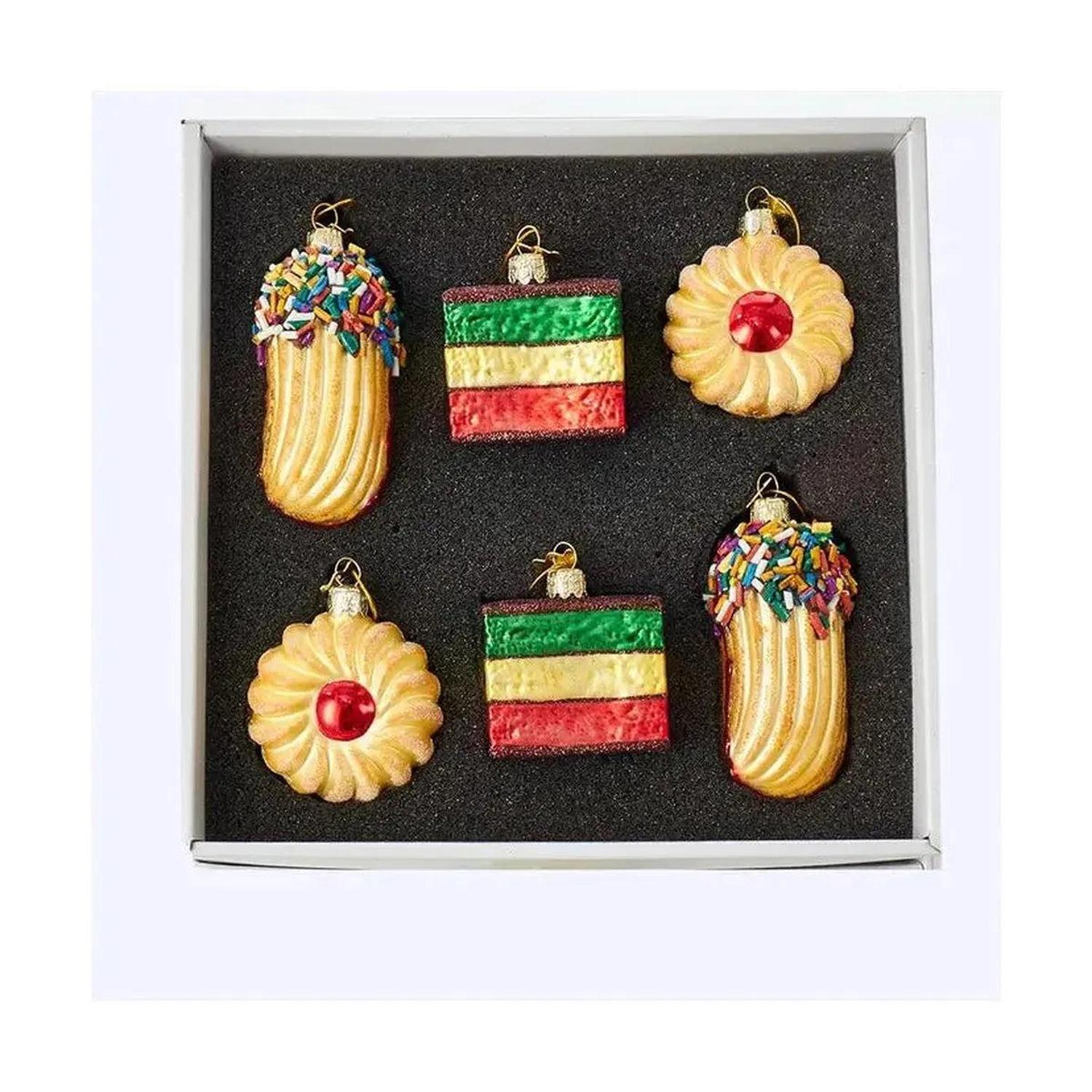 Kurt Adler Noble Gems™ Cookie Glass Ornaments, 6-Piece Box Set
