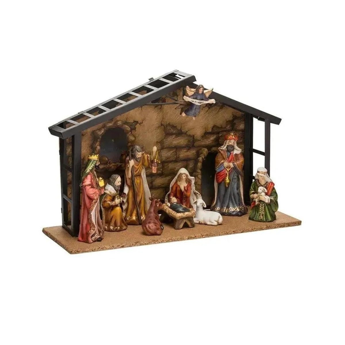 Shop For Kurt Adler Porcelain Nativity Set With Stable, 10 - Piece Set