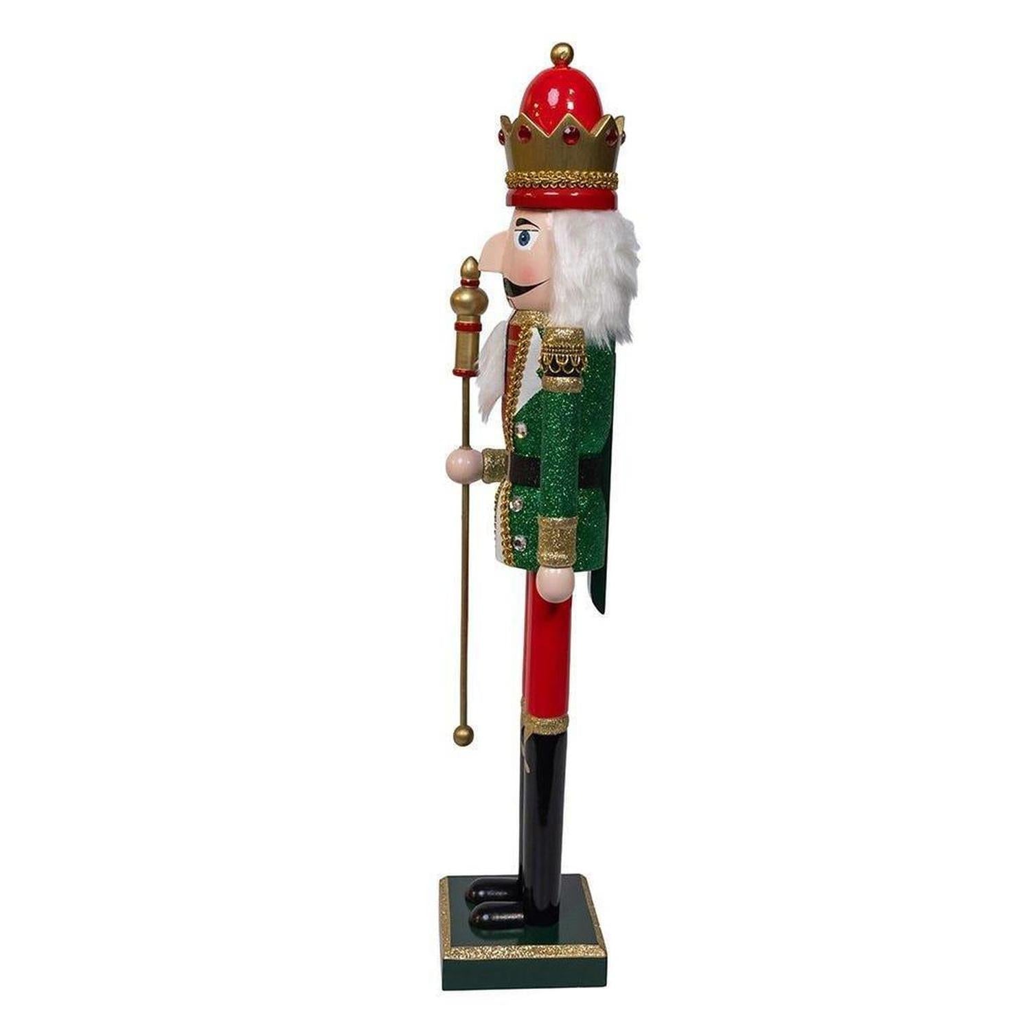 Kurt Adler stately 22-Inch Red and Green King Nutcracker